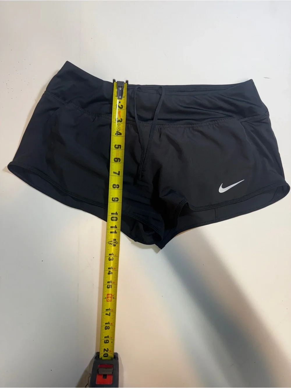 Nike Black Women's Athletic Running Shorts with White Swoosh